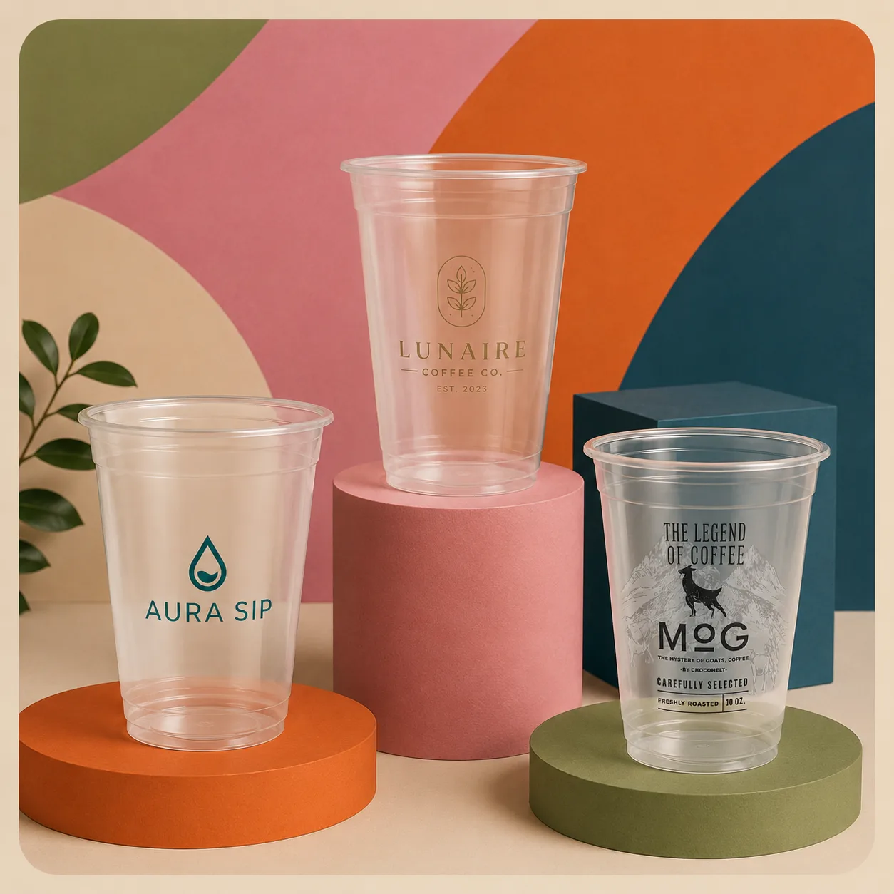 Flat Plastic Cups